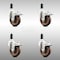 Service Caster 4 Inch 316SS High Temp Glass Filled Nylon 1-1/8 Inch Stem Caster Set Lock Brake SCC-SS316TTLEX20S414-GFNSHT-118-4 - alternate 1
